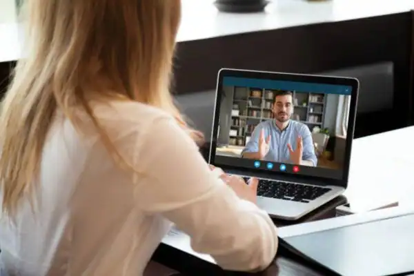 image of woman attending online mediation Chelmsford speak to our team today!